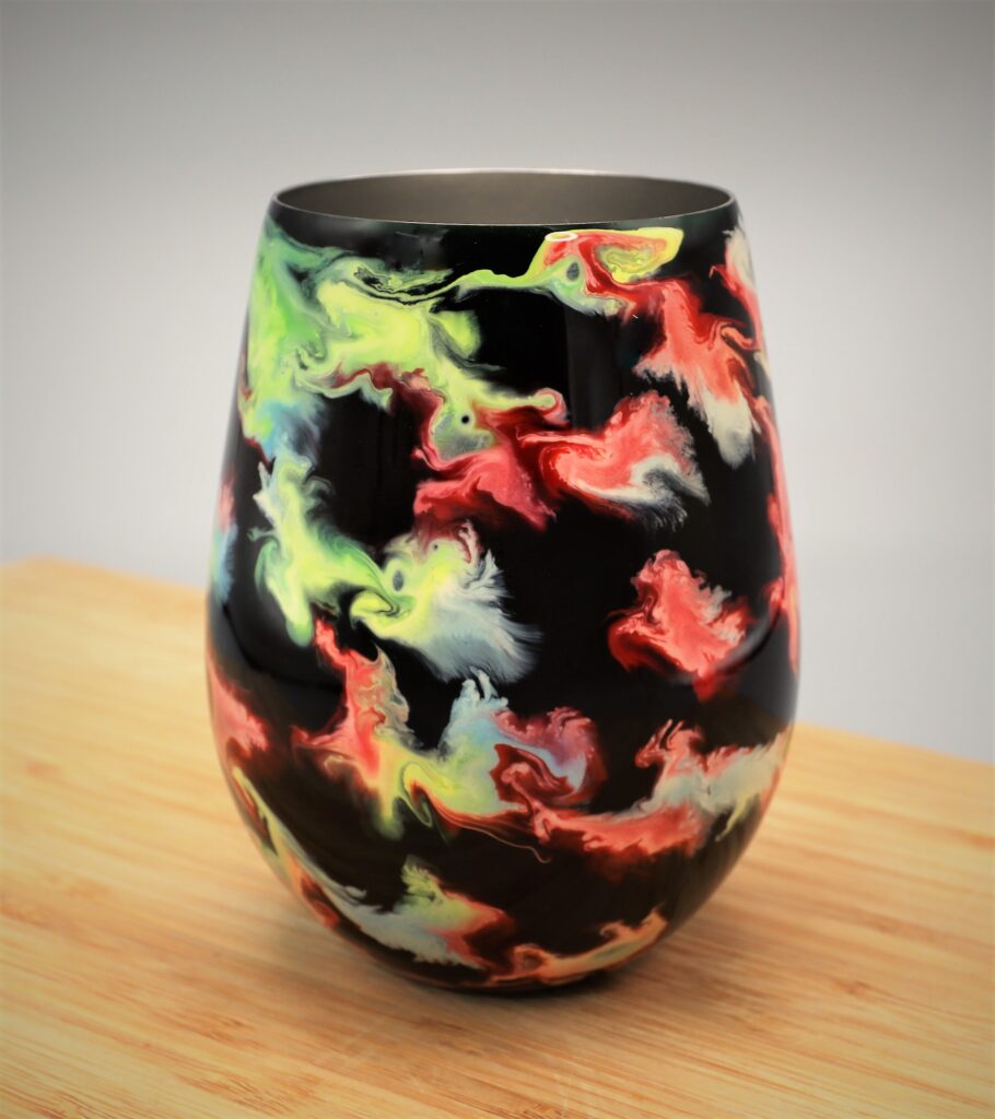 SS Goblet Yellow & red